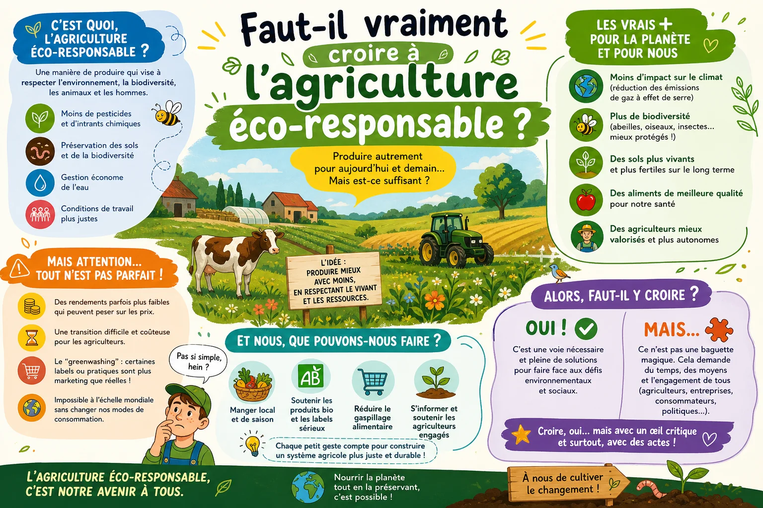 Infographie — Faut-il vraiment croire à l'agriculture éco-responsable ?